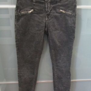 Current/Elliott Soho Zip Stiletto Cord Gunmetal